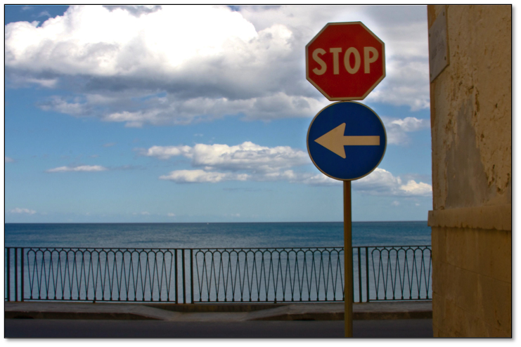 Stop sign in Siracusa, Sicily