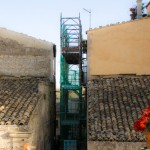 Scaffolding on a Sicilian House, Copyright Jann Huizenga