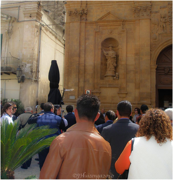 Black Madonna in Modica on Easter Morning, Sicily, copyright Jann Huizenga
