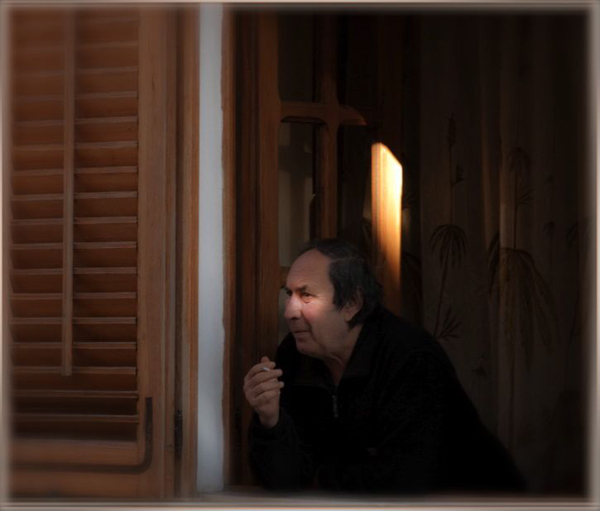 Sicilian Man in Window by Jann Huizenga