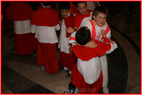 Altar Boys at Festa di San Giorgio, Ragusa Ibla, Sicily, Copyright Jann Huizenga