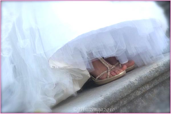 Bridal Footwear in Sicily, copyright Jann Huizenga