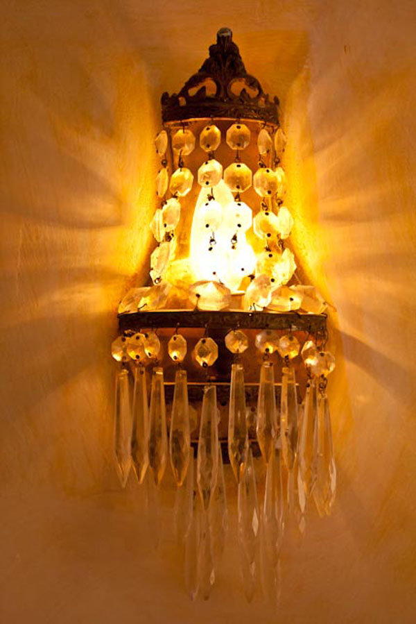 Sicilian sconce chandelier, circa 1950, copyright Jann Huizenga