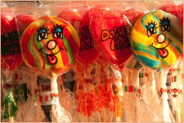 Lollipops in Sicily, copyright Jann Huizenga