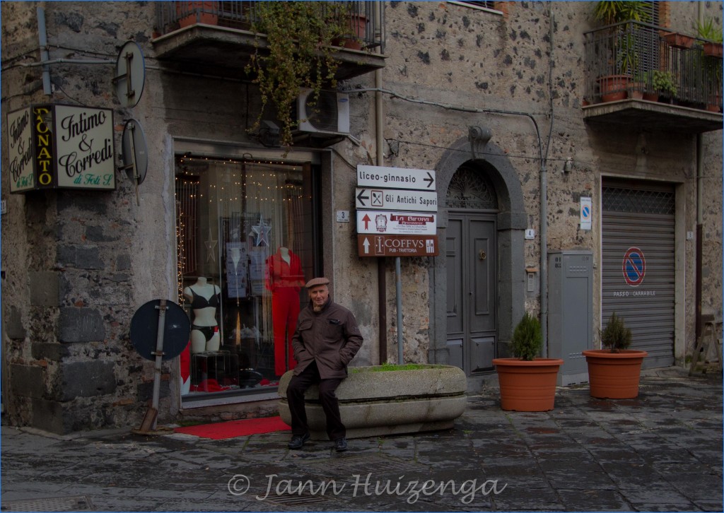 Scene in Randazzo, Sicily, copyright Jann Huizenga