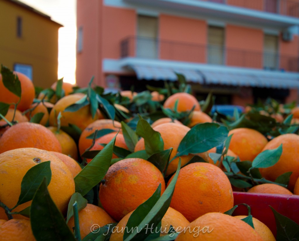 Oranges for Sale in Sicily, copyright Jann Huizenga