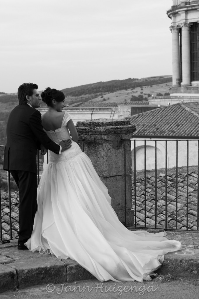 Bride and Groom in Sicily; copyright Jann Huizenga