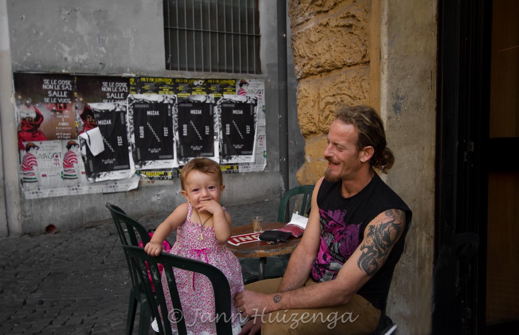 Roman Father and Daughter in Rome, Italy; copyright Jann Huizenga