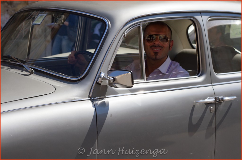 Driving an old Lancia in Sicily, copyright Jann Huizenga